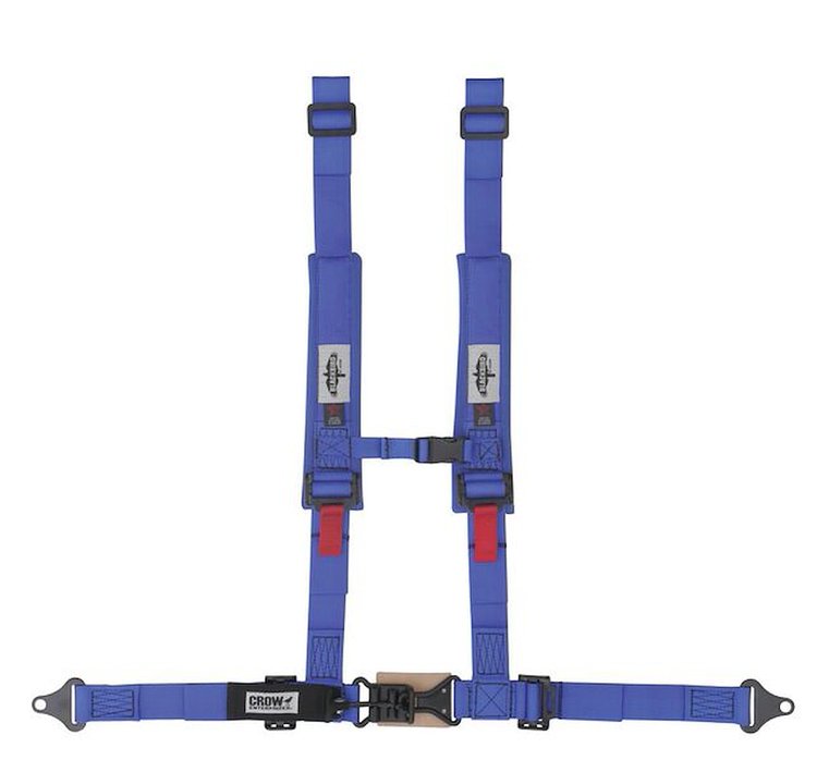 30163 Latch and Link Harness [4-Point, 2 x 2 in Belts, 40 in Length, Individual, Pads, Plastic Sternum Buckle]