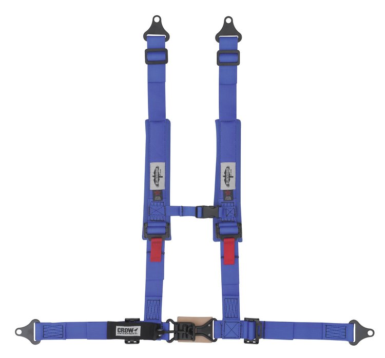 30163A Latch and Link Harness [4-Point, 2 x 2 in Belts, 40 in Length, Pull-Up, Individual, Pads, Plastic Sternum Buckle]