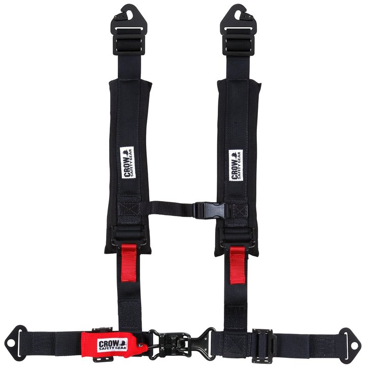 30164C Latch and Link Harness [4-Point, 2 x 2 in Belts, 40 in Length, Individual, Pads, Plastic Sternum Buckle]