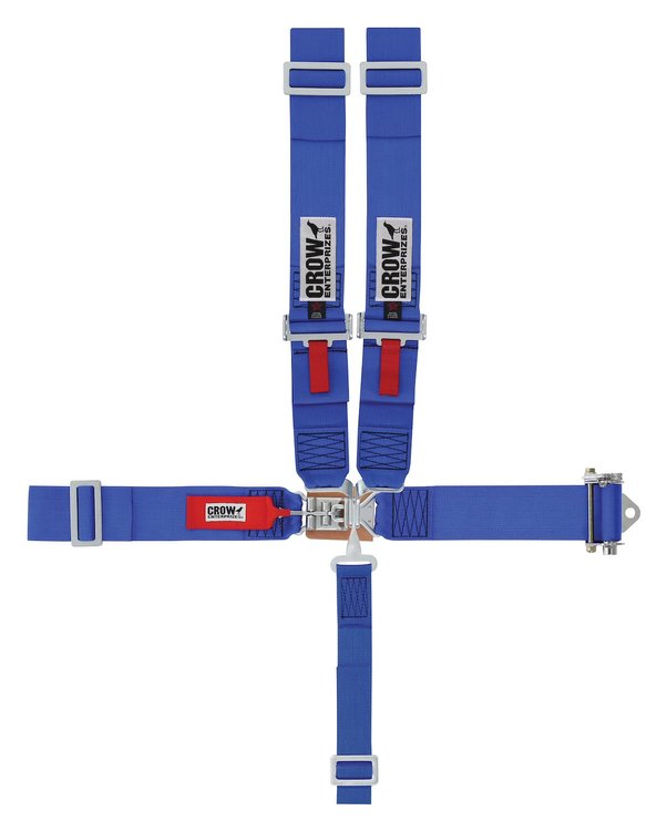 40053A Latch and Link Harness [5-Point, 3 in Belts, Sprint Car, Ratchet, Right Side, Stationary Side, Bolt-In, Blue]