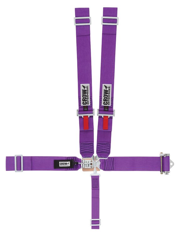 40055 Latch and Link Harness [5-Point, 3 in Belts, Sprint Car, Ratchet, Right Side, Stationary Side, Wrap-Around, Purple]