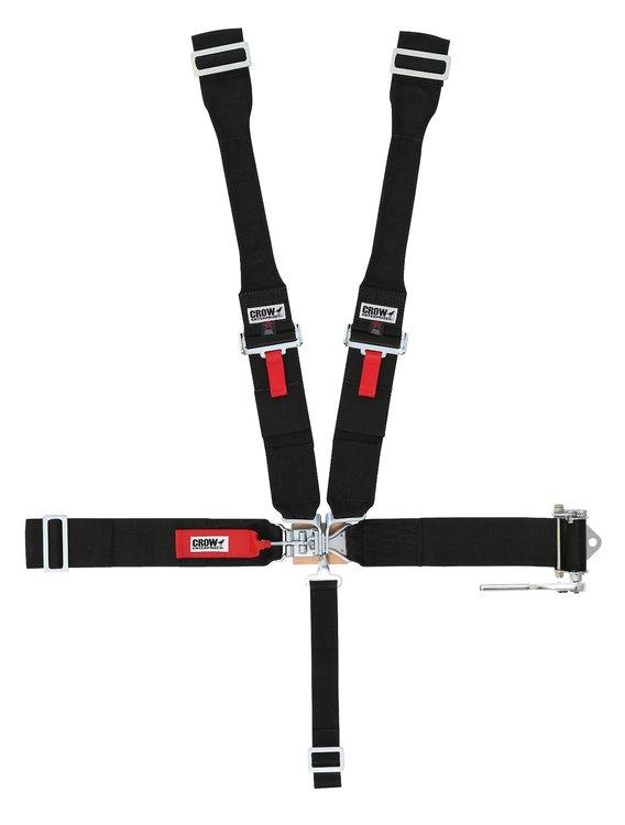 40064 Latch and Link Harness [5-Point, 3 in Belts, Sprint Car, Dog Bone, Ratchet, Right Side, Stationary Side, Wrap-Around]