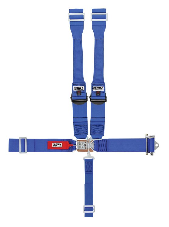 40083PRBL-Q Ratchet Racing Harness [5-Point, 3 in., Latch and Link, Pull-Down, Blue, Wrap-Around]