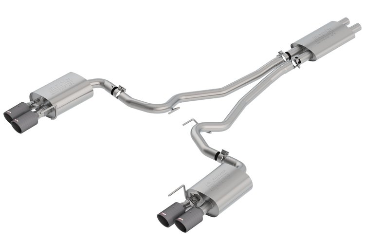 1014045CF EC-Type Touring Cat-Back Exhaust System for 2015–2017 Ford Mustang GT 5.0L V8