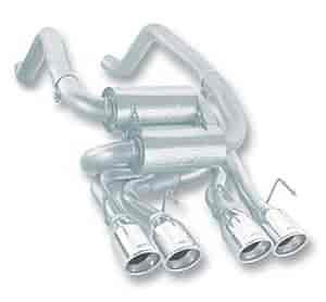 Multicore Rear Section Incl. Mufflers/Tips/Mounting Hardware/4 in. Round