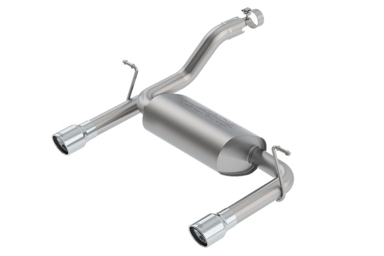 Axle-Back Exhaust System With Touring Muffler for 2018 Jeep Wrangler JL/JLU 3.6L V6 - Polished Tips
