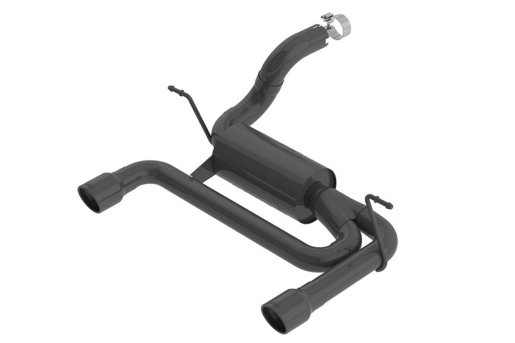 Axle-Back Exhaust System With S-Type Muffler for 2018 Jeep Wrangler JL/JLU 3.6L V6 - Black Tips