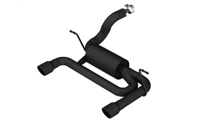 Axle-Back Exhaust System With ATAK Muffler for 2018 Jeep Wrangler JL/JLU 3.6L V6 - Black Tips