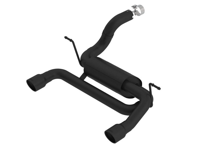 Axle-Back Exhaust System Fits 2018-2019 Jeep Wrangler JL/ JLU 2.0L - "ATAK" Muffler - Black Tips