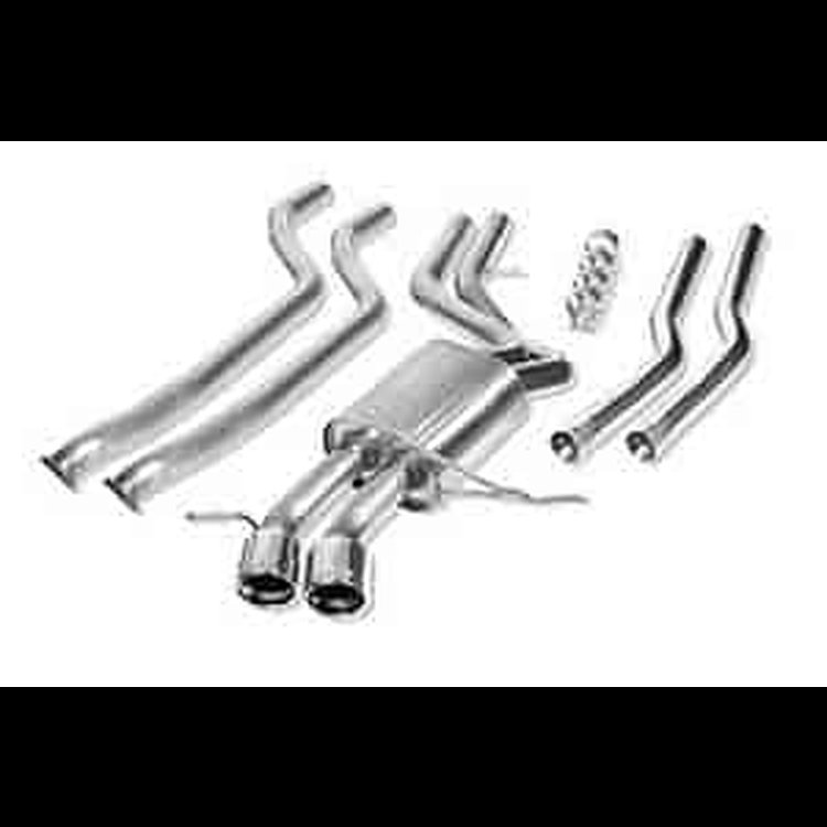 Cat-Back System Incl. Connecting Pipes/Mufflers/Tips/Mounting Hardware/3.5 in. Round