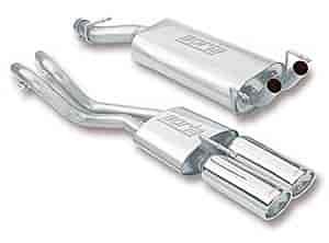 Cat-Back System Incl. Connecting Pipes/Mufflers/Tips/Mounting Hardware/4.25 in. x 3.5 in. Oval