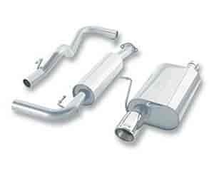 Cat-Back System Incl. Connecting Pipes/Mufflers/Tips/Mounting Hardware/4 in. Round