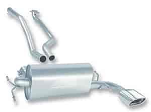 Cat-Back System Incl. Connecting Pipes/Mufflers/Tips/Mounting Hardware/6.69 in. x 3 in. Rectangle