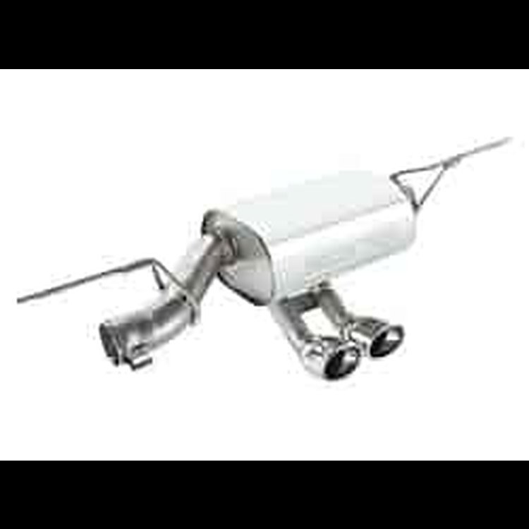 Cat-Back System Incl. Connecting Pipes/Mufflers/Tips/Mounting Hardware/3.5 in. x 2.75 in. Oval