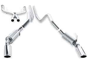 Cat-Back System Incl. Connecting Pipes/XR-1 Mufflers/Tips/Mounting Hardware/4 in. Round