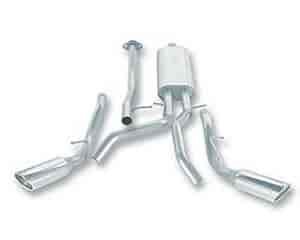 Cat-Back System Incl. Connecting Pipes/Mufflers/Tips/Mounting Hardware/4 in. Round