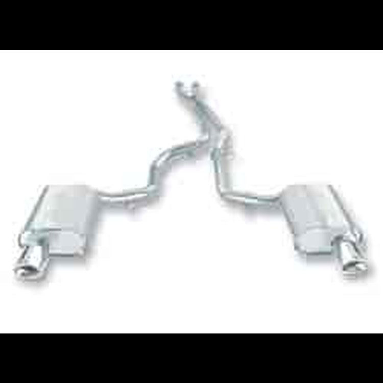 Cat-Back System Incl. Connecting Pipes/Mufflers/Tips/Mounting Hardware/4.25 in. x 3.5 in. Oval