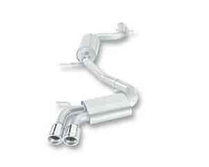 Cat-Back System Incl. Connecting Pipes/Mufflers/Tips/Mounting Hardware/3.19 in. Round