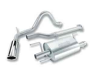 Cat-Back System Incl. Connecting Pipes/Mufflers/Tips/Mounting Hardware/4 in. Round