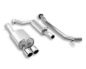 Cat-Back System Incl. Connecting Pipes/Mufflers/Tips/Mounting Hardware/3.19 in. Round
