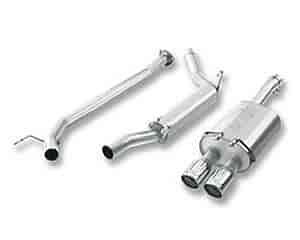 Cat-Back System Incl. Connecting Pipes/Mufflers/Tips/Mounting Hardware/3.19 in. Round