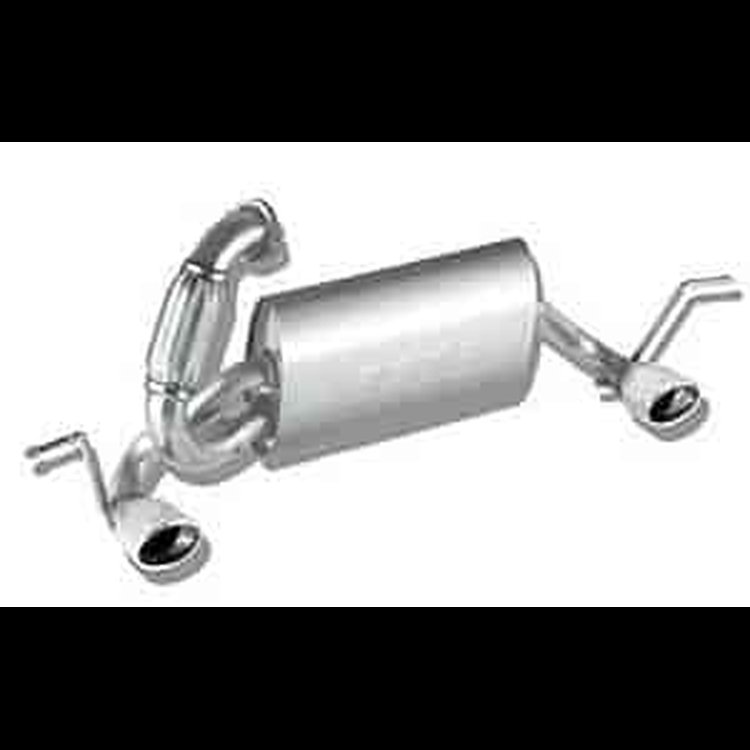 Cat-Back System Incl. Connecting Pipes/Mufflers/Tips/Mounting Hardware/3.5 in. x 2.75 in Oval