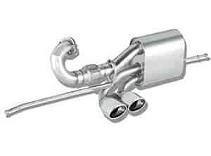 Cat-Back System Incl. Connecting Pipes/Mufflers/Tips/Mounting Hardware/3.5 in. x 2.75 in. Oval