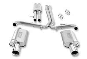 Cat-Back System Dual Incl. Muffler/Connecting Pipe/Hardware/Tips Split Rear Exit