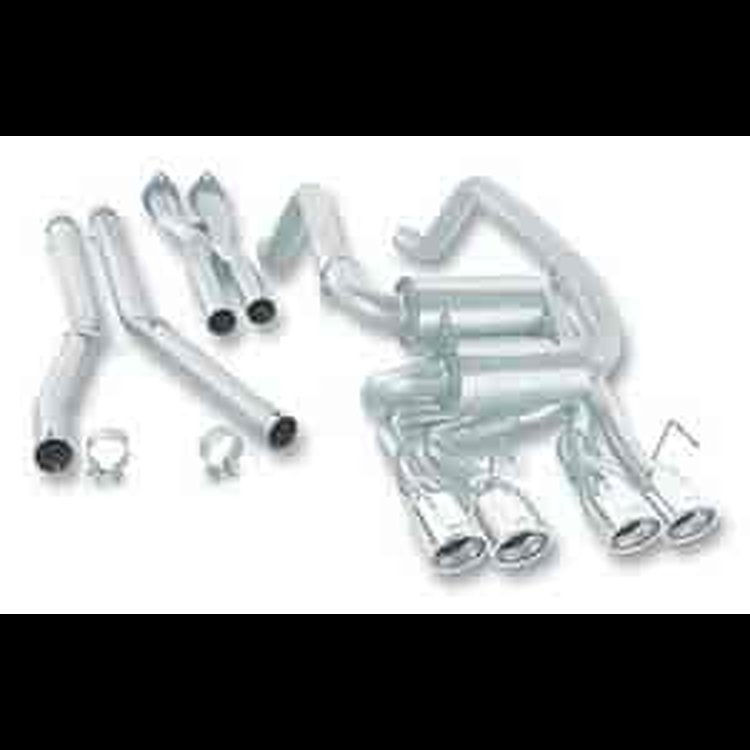 Cat-Back ATAK System Incl. Connecting Pipes/X-Pipe/Mufflers/Hardware