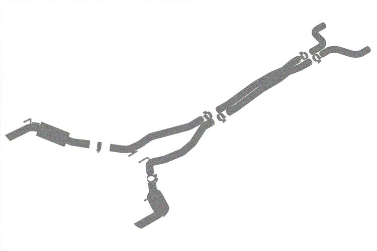 Cat-Back Exhaust System 2014-2015 Camaro SS 6.2L with Ground Effects