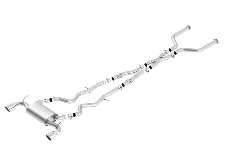 140703 S-Type Cat-Back Exhaust System for 2017–2022 Infiniti Q60 Sport, Red Sport 400 3.0L V6 Twin Turbo