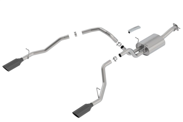 Cat-Back Exhaust System 2019 Ram 1500 5.7L 2WD/4WD - Black Tips - "S-Type" Muffler