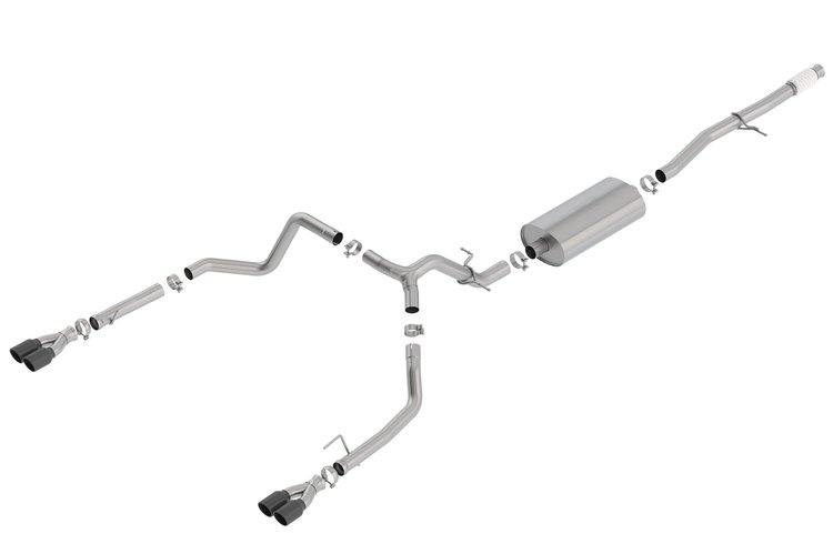 140768BC Touring Cat-Back Exhaust System Fits Select Chevrolet Silverado 1500, GMC Sierra 1500 5.3L V8