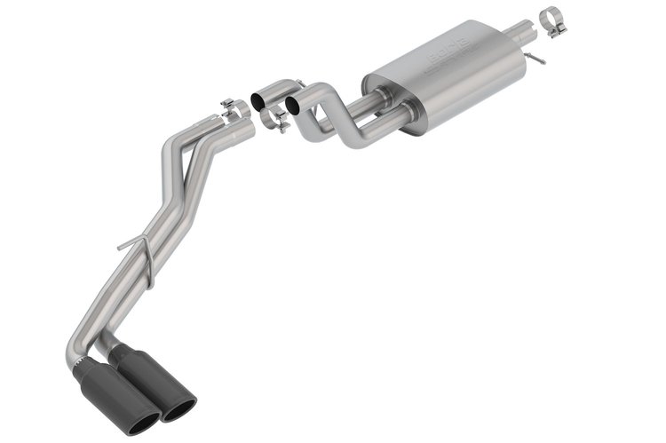 140789BC Touring Cat-Back Exhaust System Fits Select Chevrolet Silverado 1500, GMC Sierra 1500 5.3L V8