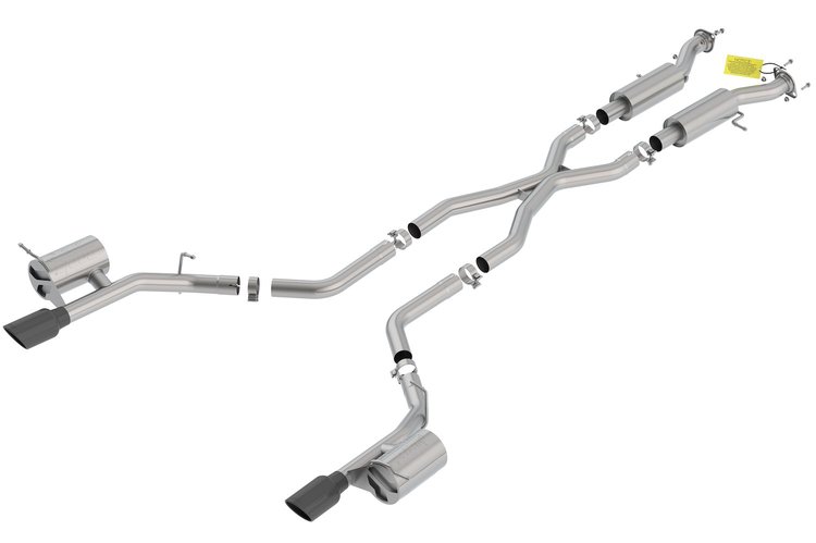 Cat-Back Exhaust System 2018-2020 Dodge Durango SRT 6.4L V8 AWD 4-Door - Black Chrome Tips - "ATAK" Mufflers