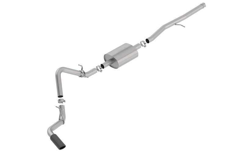 Cat-Back Exhaust System 2019 Silverado/Sierra 1500 5.3L, Single-Side Exit - Black Chrome Tip
