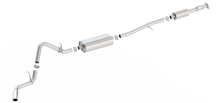 140800 S-Type Cat-Back Exhaust System Fits Select Silverado 1500, Sierra 1500 2.7L Turbo