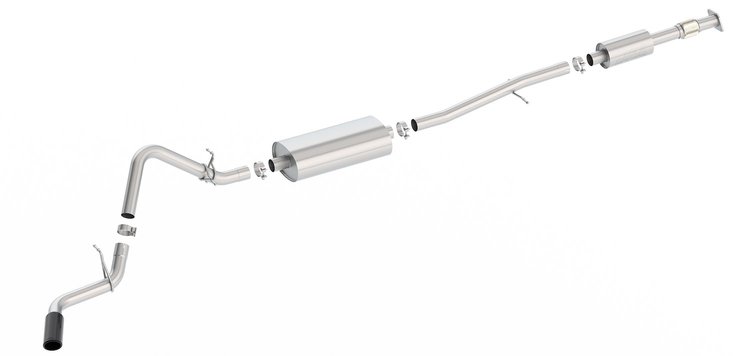 140800BC S-Type Cat-Back Exhaust System Fits Select Silverado 1500, Sierra 1500 2.7L Turbo