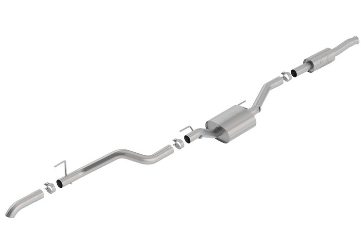 Cat-Back "Climber" Exhaust System Jeep Gladiator JT 3.6L V6 4WD Crew Cab - "ATAK" Muffler - Brushed Turndown Tip