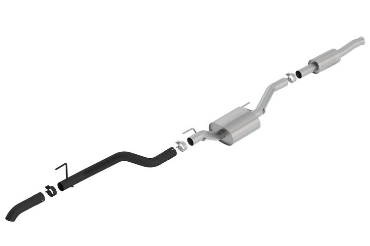 Cat-Back "Climber" Exhaust System Jeep Gladiator JT 3.6L V6 4WD Crew Cab - "ATAK" Muffler - Black Turndown Tip
