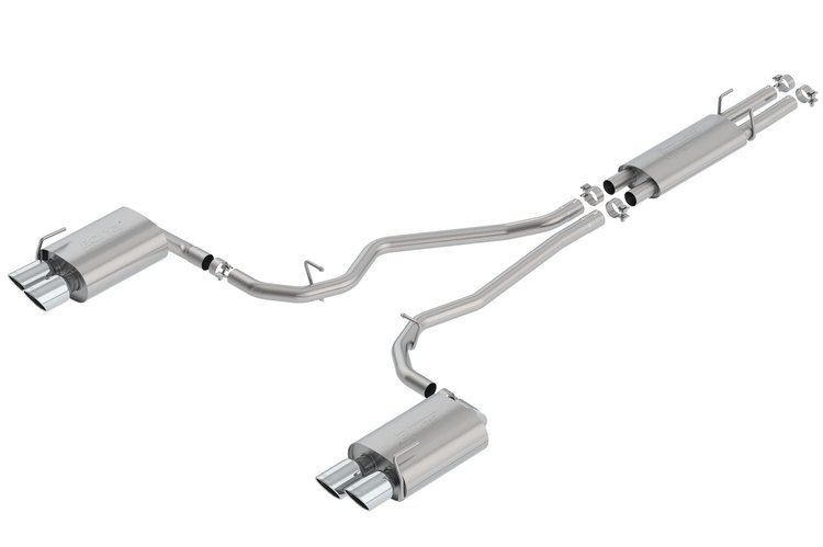 S-Type Cat-Back Exhaust System Fits Late-Model Ford Explorer ST/Platinum, Lincoln Aviator 3.0L V6 Ecoboost [Chrome Tips]