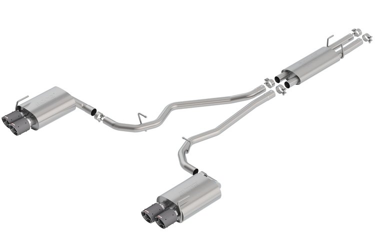 S-Type Cat-Back Exhaust System Fits Late-Model Ford Explorer ST/Platinum, Lincoln Aviator 3.0L V6 Ecoboost [Carbon Fiber Tips]