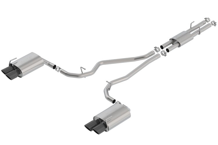 "ATAK" Cat-Back Exhaust System Fits Late-Model Ford Explorer ST/Platinum, Lincoln Aviator 3.0L V6 Ecoboost [Black Chrome Tips]