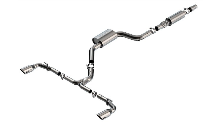 Cat-Back Exhaust System Fits Select Volkswagen GTI MK8 2.0L, Brushed Tips [S-Type Muffler]