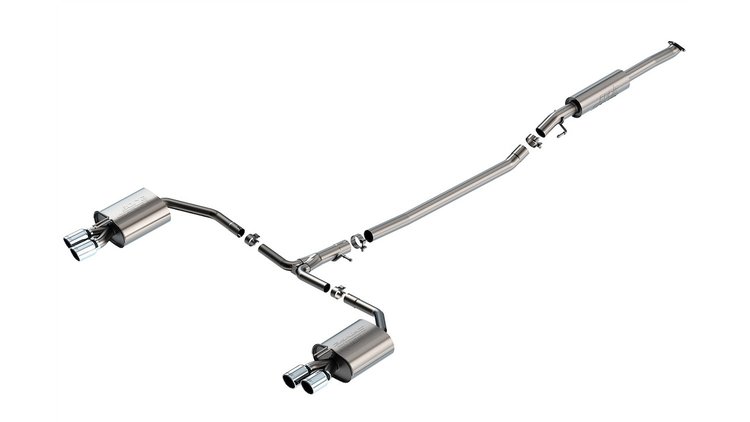 140891 Cat-Back Exhaust System Fits Select Kia K5 GT 2.5L FWD, Chrome Tips [S-Type Muffler]