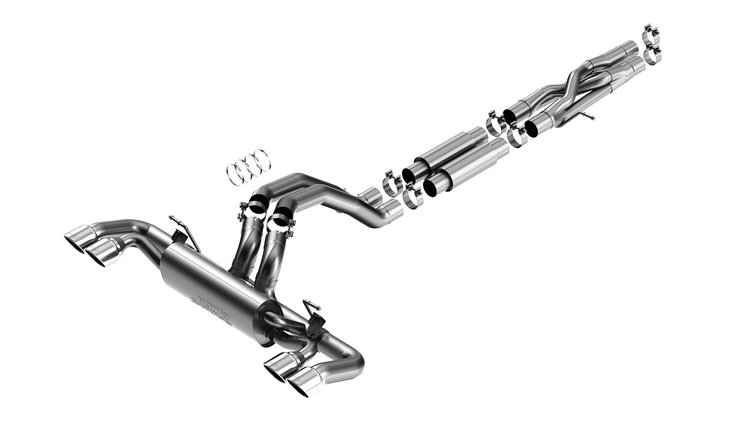 140892 Cat-Back 3 in. Exhaust System w/S-Type Muffler Fits Select Jeep Wrangler JLU Rubicon w/392 6.4L Hemi V8 Engine [Polished]
