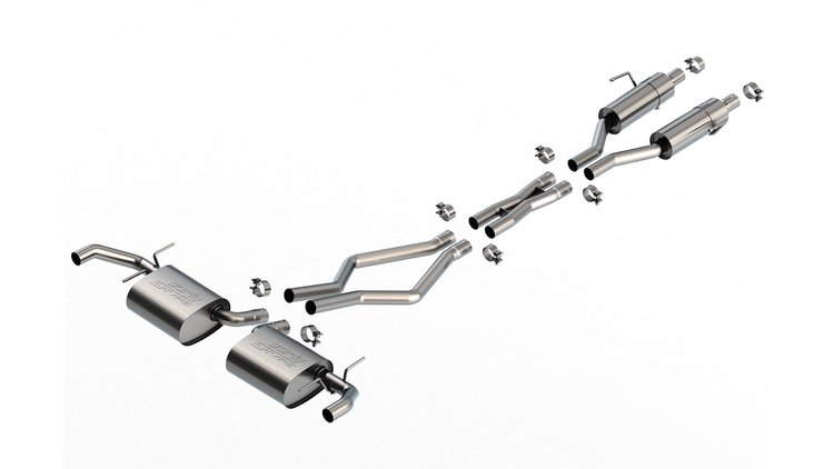140955 S-Type Cat-Back Exhaust System Fits Select Jeep Grand Cherokee Overland, Summit, Summit Reserve 3.6L V6