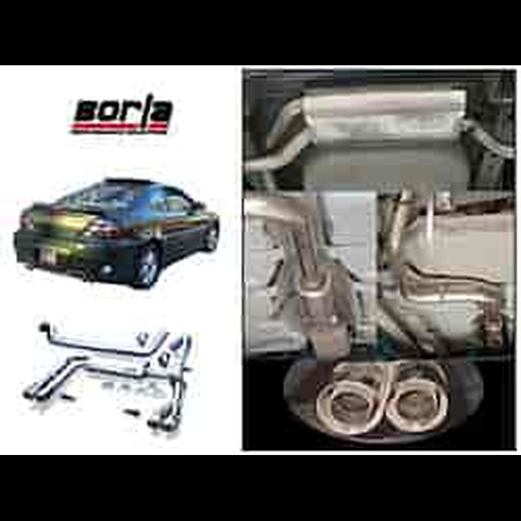 Grand Am GT 3.4L 1999-04, Split Rear Exit, Dual Round Angle-Cut Phantom Tips