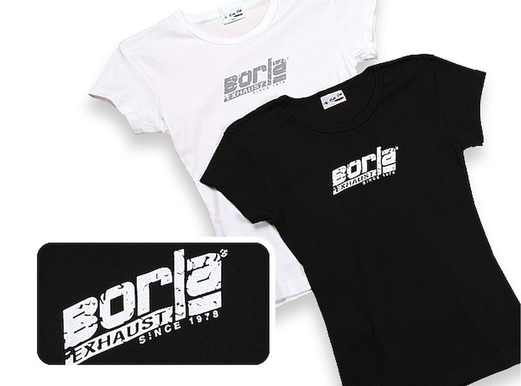 21271 Women's Distressed Black Scoop Neck T-Shirt  [Medium]