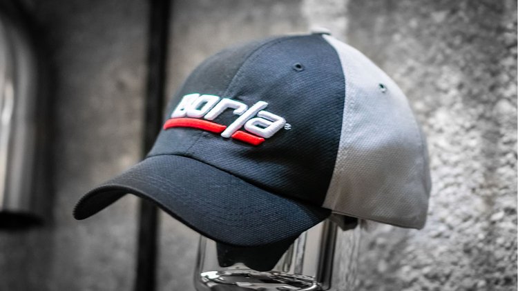21561G Universal Fit Borla Baseball Cap Two-Tone Gray/Black